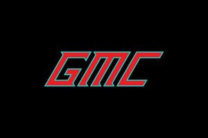 création de logo lettre et alphabet gmc vecteur