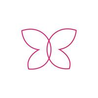 logo de papillon de beauté vecteur