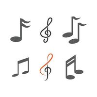 logo de note de musique vecteur