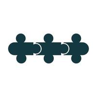 logo de puzzle communautaire vecteur