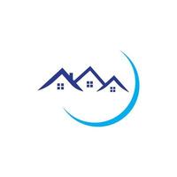 logo de l'immobilier, de la propriété et de la construction vecteur