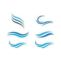 logo de vague d'eau naturelle vecteur