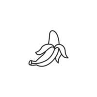 Le signe vectoriel du symbole de la banane est isolé sur un fond blanc. couleur d'icône d'illustration vectorielle modifiable.