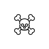 Le signe vectoriel du symbole pirate est isolé sur fond blanc. couleur d'icône d'illustration vectorielle modifiable.