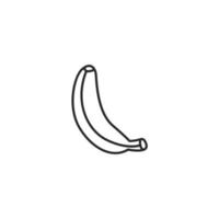 Le signe vectoriel du symbole de la banane est isolé sur un fond blanc. couleur d'icône d'illustration vectorielle modifiable.