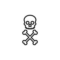 Le signe vectoriel du symbole pirate est isolé sur fond blanc. couleur d'icône d'illustration vectorielle modifiable.