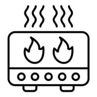 icône de la ligne de chauffage vecteur