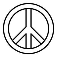 icône de ligne de paix vecteur
