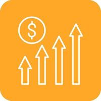 ligne de croissance de l'entreprise autour des icônes de fond de coin vecteur