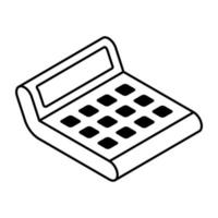 vecteur de style moderne de l'icône de la calculatrice
