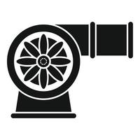 icône de ventilation des conduits, style simple vecteur