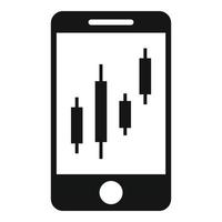 icône de smartphone commerçant, style simple vecteur