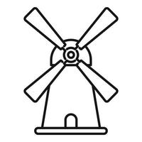 icône de moulin sauvage, style de contour vecteur