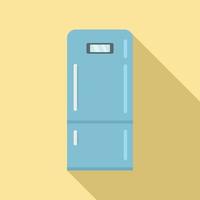 icône de réfrigérateur domestique, style plat vecteur