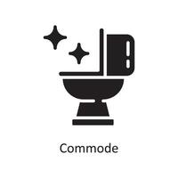 commode vecteur icône solide illustration de conception. symbole d'entretien ménager sur fond blanc fichier eps 10