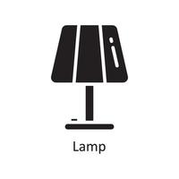 illustration de conception d'icône solide de vecteur de lampe. symbole d'entretien ménager sur fond blanc fichier eps 10