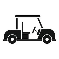 icône de voiture de voiturette de golf, style simple vecteur