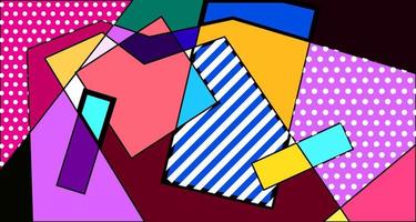 bannière de conception d'illustration d'art géométrique abstrait coloré de vecteur