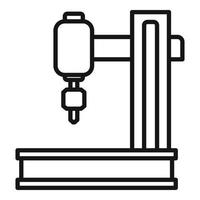 icône de fraiseuse laser, style de contour vecteur