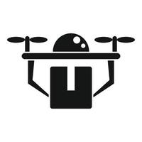 icône de livraison à domicile par drone, style simple vecteur