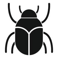 icône d'insecte scarabée, style simple vecteur