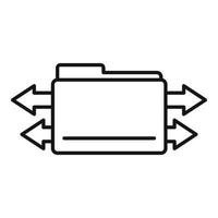 icône d'information de restructuration, style de contour vecteur