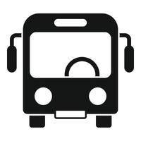 icône de bus de voyage, style simple vecteur