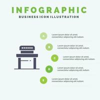 bureau étudiant chaise école infographie modèle de présentation présentation en 5 étapes vecteur