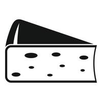 icône de fromage parmesan, style simple vecteur