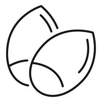icône de semences de ferme, style de contour vecteur