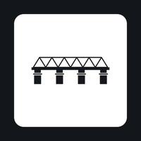 pont avec icône de piliers, style simple vecteur