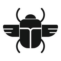 icône de scarabée solaire, style simple vecteur