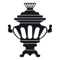 icône de samovar de thé russe, style simple vecteur