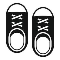 icône de chaussures de course, style simple vecteur