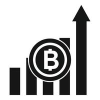 vecteur simple d'icône graphique bitcoin. marché de la cryptographie