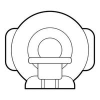 icône de tomographe, style de contour vecteur
