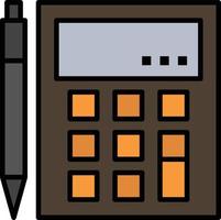 comptabilité compte calculer calcul calculatrice mathématique financière plat couleur icône vecteur icône modèle de bannière