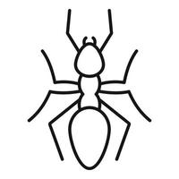 icône de fourmi nature, style de contour vecteur