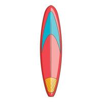 icône de planche de surf de couleur, style cartoon vecteur