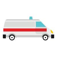 icône d'ambulance, style plat vecteur