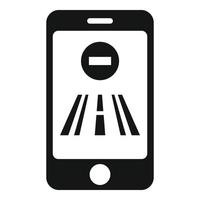 icône de smartphone d'école de conduite, style simple vecteur