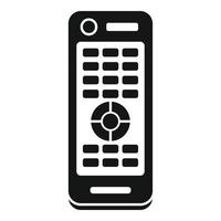 icône de télécommande multimédia, style simple vecteur