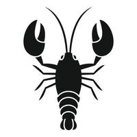 icône de nourriture de homard, style simple vecteur
