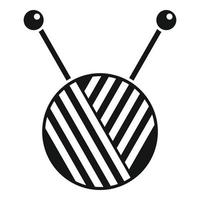 icône de boule de tricot, style simple vecteur