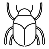 icône d'insecte scarabée, style de contour vecteur