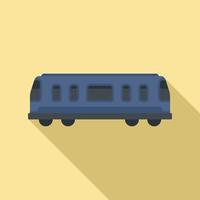 icône de wagon de passagers de train, style plat vecteur