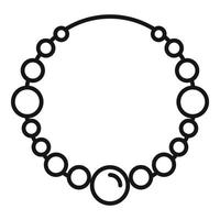 icône de bijoutier de perles, style de contour vecteur