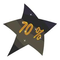 tag star icône de soixante dix pour cent de réduction vecteur