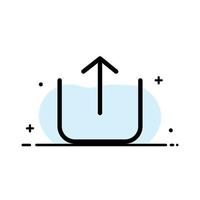 instagram up upload business flat line rempli icône vecteur modèle de bannière