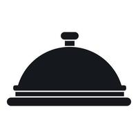 icône de cloche de restaurant, style simple vecteur